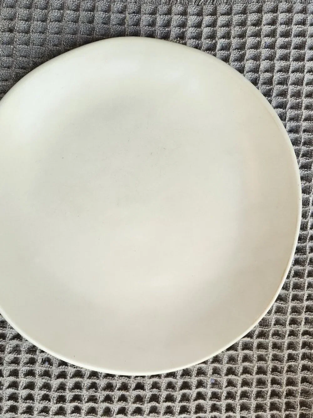 RARE Simon Pearce Barre Sage Green Dinner Plate Asymmetrical Handmade Pottery VT